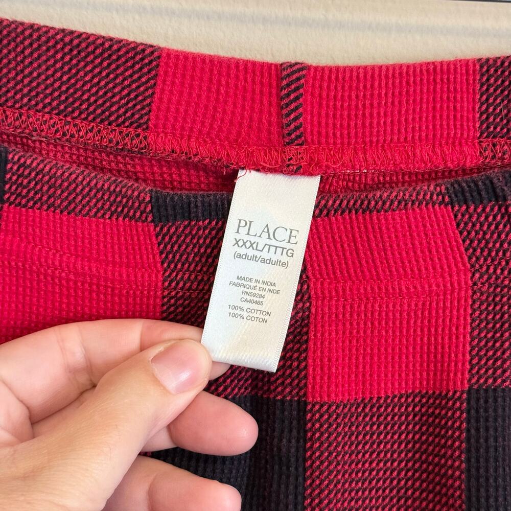 Children's Place Red Buffalo Plaid Cotton T-Shirt Pajama Sleepwear Set 3XL - Picture 8 of 11
